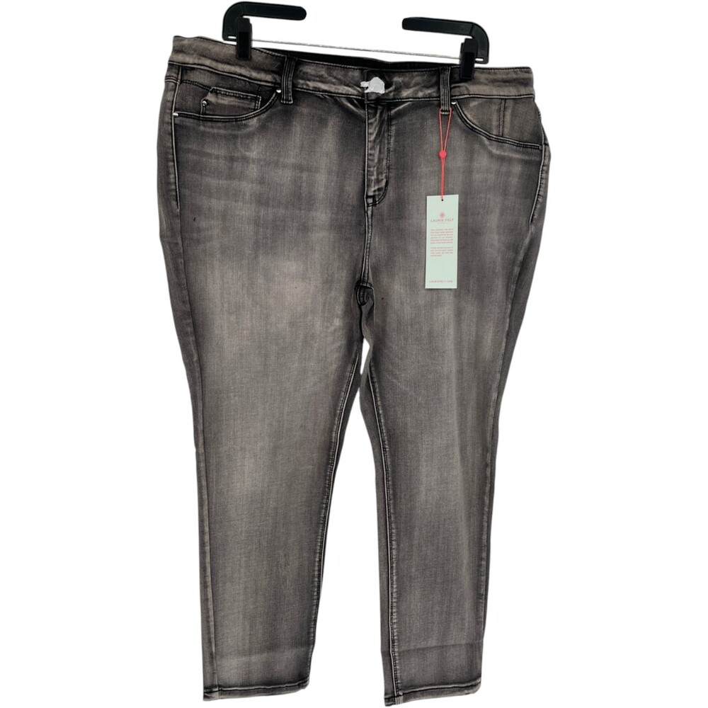 Laurie Felt Los Angeles Jeans Size 1XP Gray Wash Skinny Stretch Denim